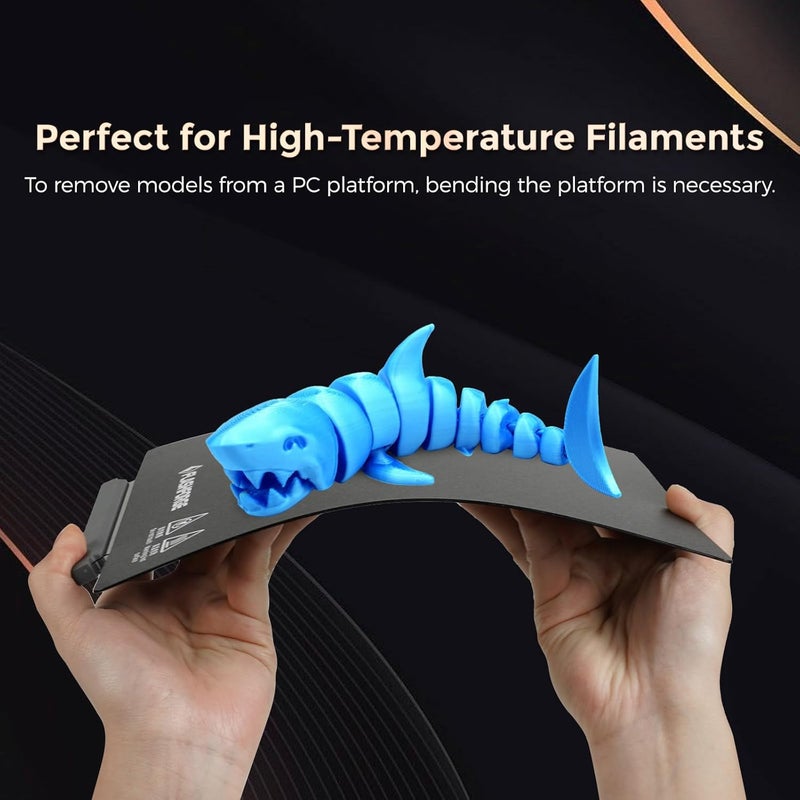 FLASHFORGE Adventurer 5M /Pro /AD5X Smooth PC Plate, Flexible Platform for High-Temperature Filaments Such as ABS, ASA, and PC - Image 5